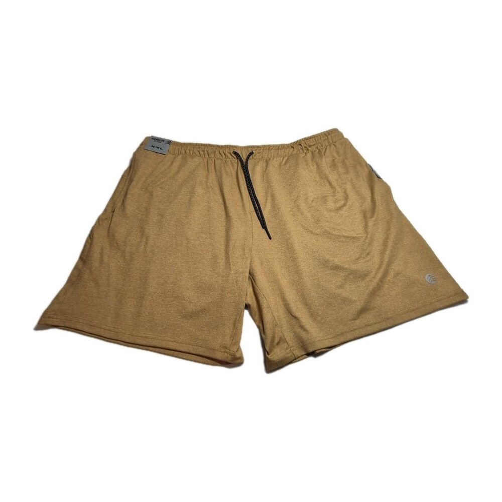 Solaris Men's Shorts Size XXL Active Athletic Shorts Yellow Golden (55)